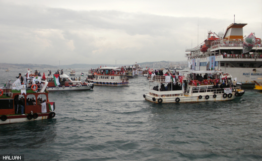 Muara Laut Marmara bagai merayakan satu pesta, di mana rakyat Istanbul turun meraikan pelayaran Mavi Marmara.