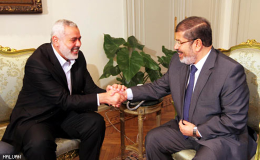 Ismail Haniyeh mengadakan lawatan rasmi kepada Presiden Mohamed Mursi pada 26 Julai.