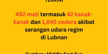 Lubnan Berdarah : 492 Dibunuh, 1,645 cedera